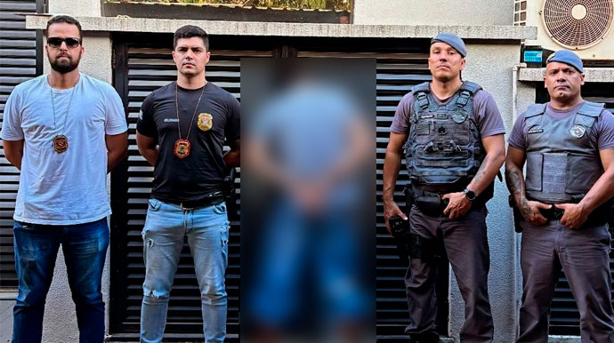 Foto: Divulgação/Polícia Civil - Trabalho conjunto entre as polícias possibilitou a localização do acusado 